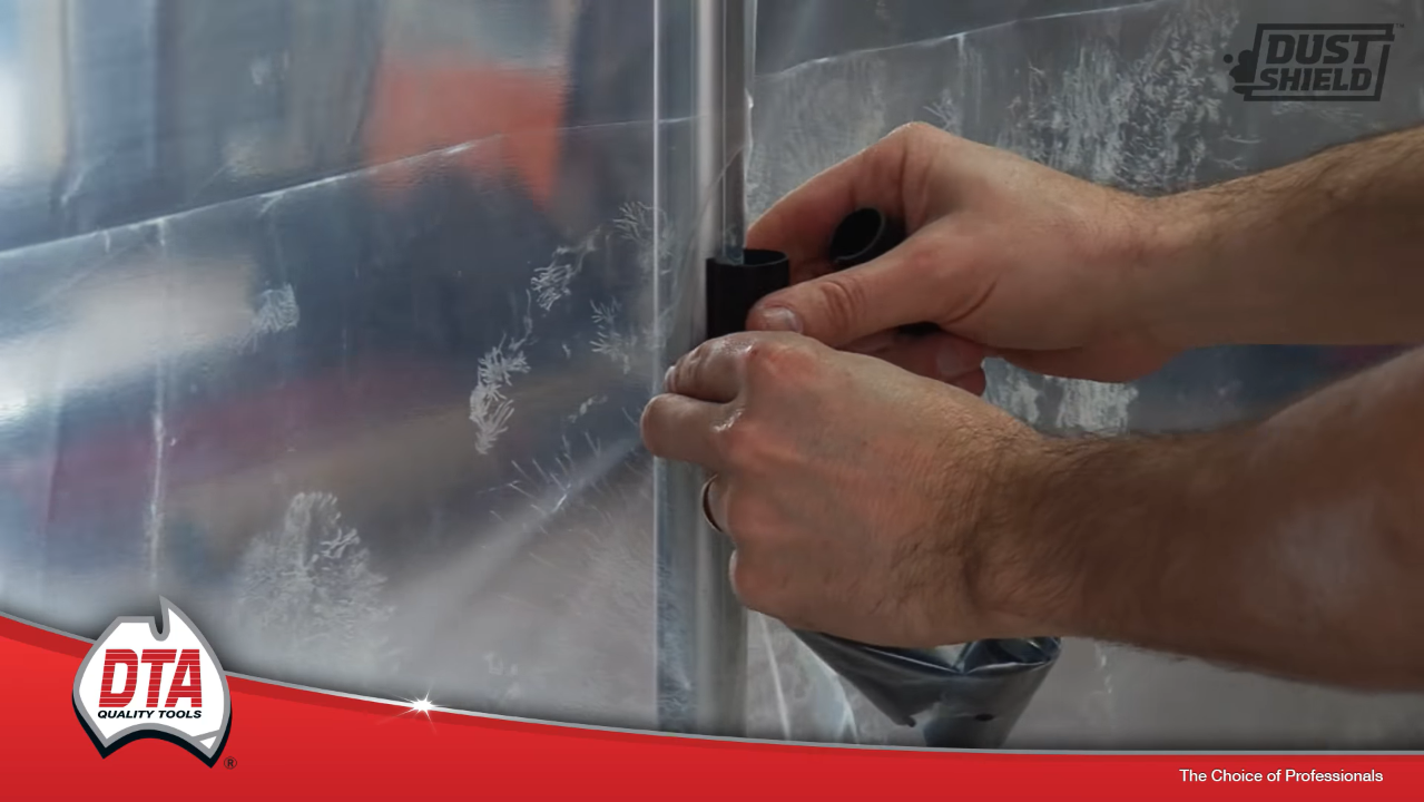 Dust Shield Temporary Wall System Kit for Tiling and Construction