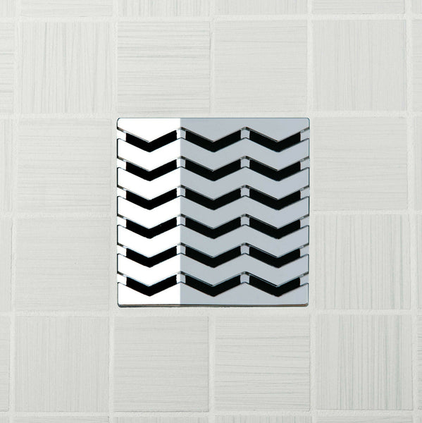 Ebbe E4816 Trend Polished Chrome Square Shower Drain And Rough-in Adapter Kit