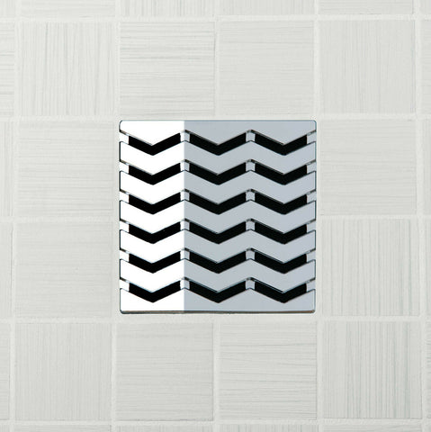 Ebbe E4816 Trend Polished Chrome Square Shower Drain And Rough-in Adapter Kit