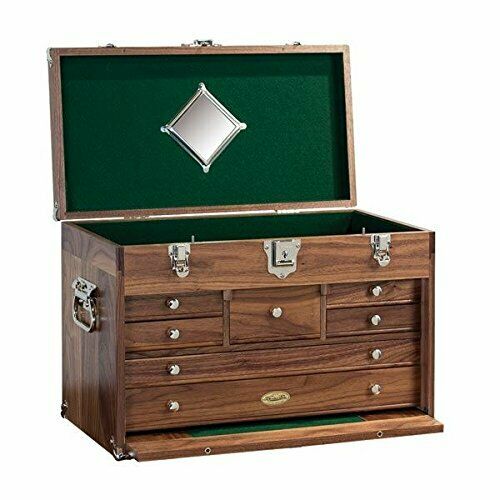 Gerstner USA 2007 Wood Chest for Hobbies, Tools, Jewelry Box, Personal Valuables