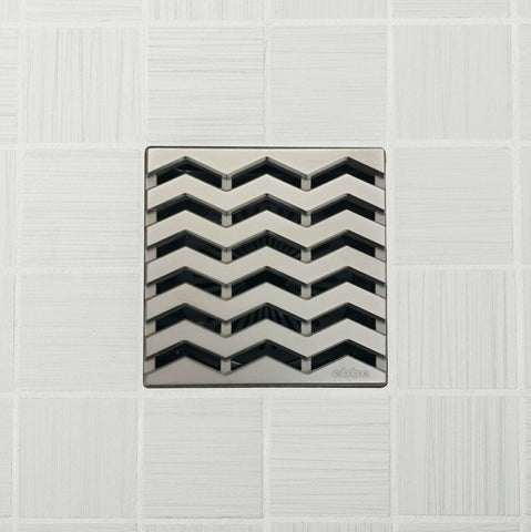 Ebbe E4816 Trend Satin Nickel Square Shower Drain And Rough-in Adapter Kit