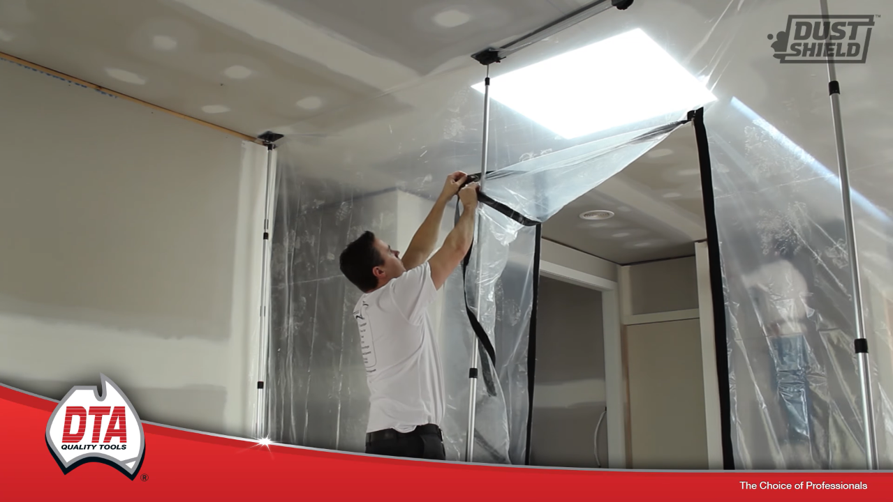 Dust Shield Temporary Wall System Kit for Tiling and Construction