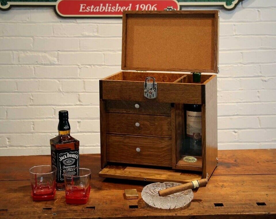 Gerstner 1403 Aficionado Golden Oak Travel Bar