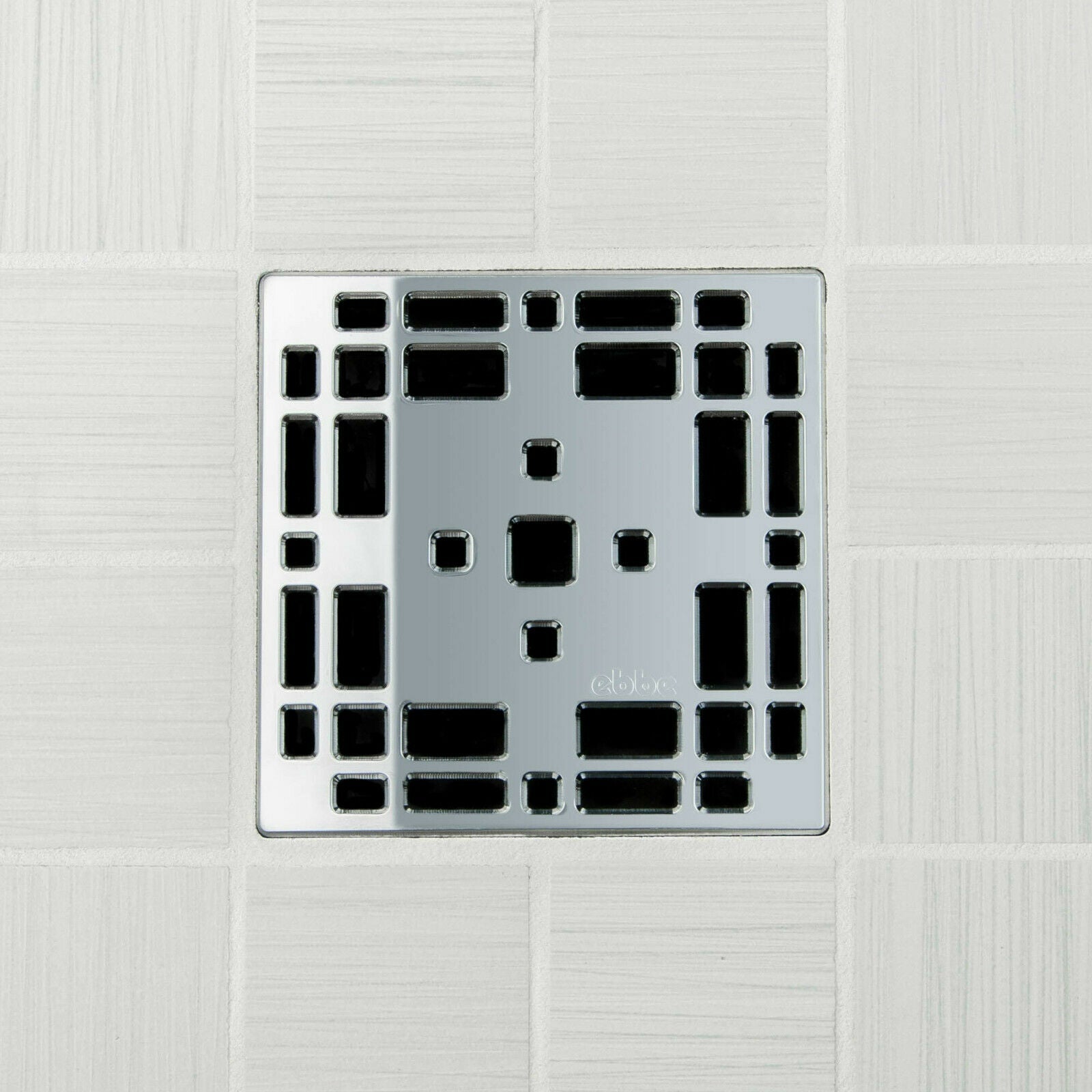 Ebbe E4401 Square Shower Drain Grate Silver