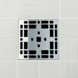 Ebbe E4401 Square Shower Drain Grate Silver