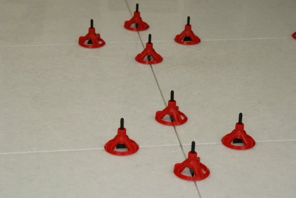 Spin Doctor Tile Leveling System with Horseshoe Tile Spacers 1/16 Inch Set