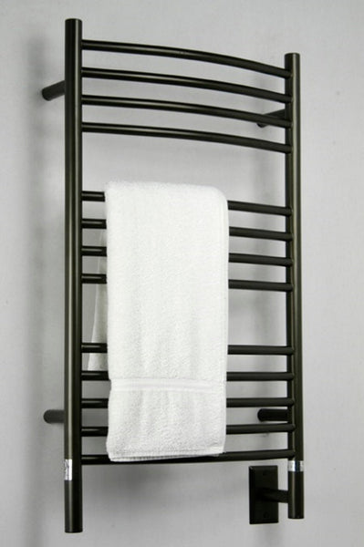 Oil Rubbed Bronze Towel Warmer, Amba Jeeves C Curved, Hardwired, 13 Bars, W 21" H 36"