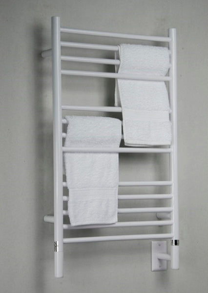 White Towel Warmer, Amba Jeeves C Straight, Hardwired, 13 Bars, W 21" H 36"