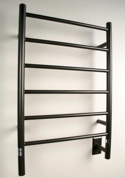 Oil Rubbed Bronze Towel Warmer, Amba Jeeves J Straight, Hardwired, 6 Bars, W 21" H 31"