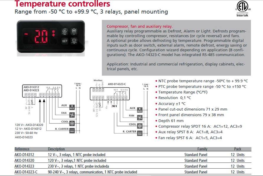 AKO D-14323 230v Digital Temperature Controller for Freezers – A2Z