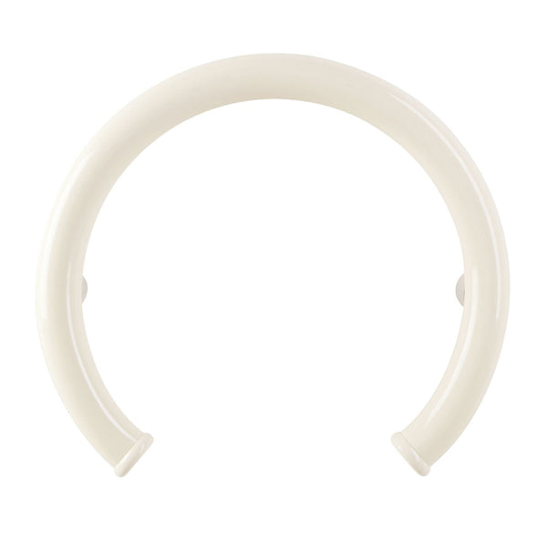 Curved Grab Bars, Ponte Giulio Maxima Round Grab Bars in White