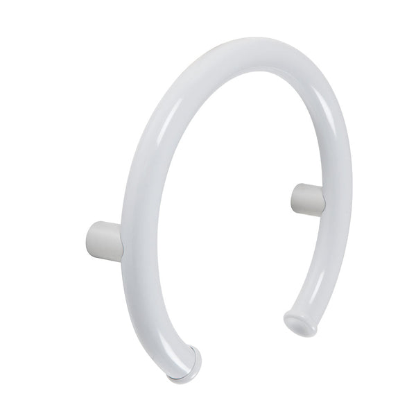 Curved Grab Bars, Ponte Giulio Maxima Round Grab Bars in White