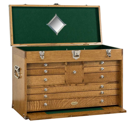 Gerstner 2610 Wooden Chest for Hobby Supplies, Jewelry Box, Valuables Storage