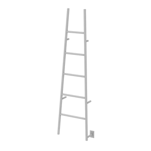 White Towel Warmer, Amba Jeeves A Ladder, Hardwired, 5 Bars, W 21" H 75"