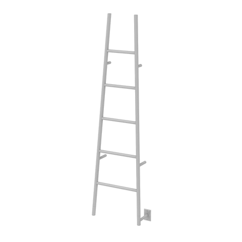 White Towel Warmer, Amba Jeeves A Ladder, Hardwired, 5 Bars, W 21" H 75"