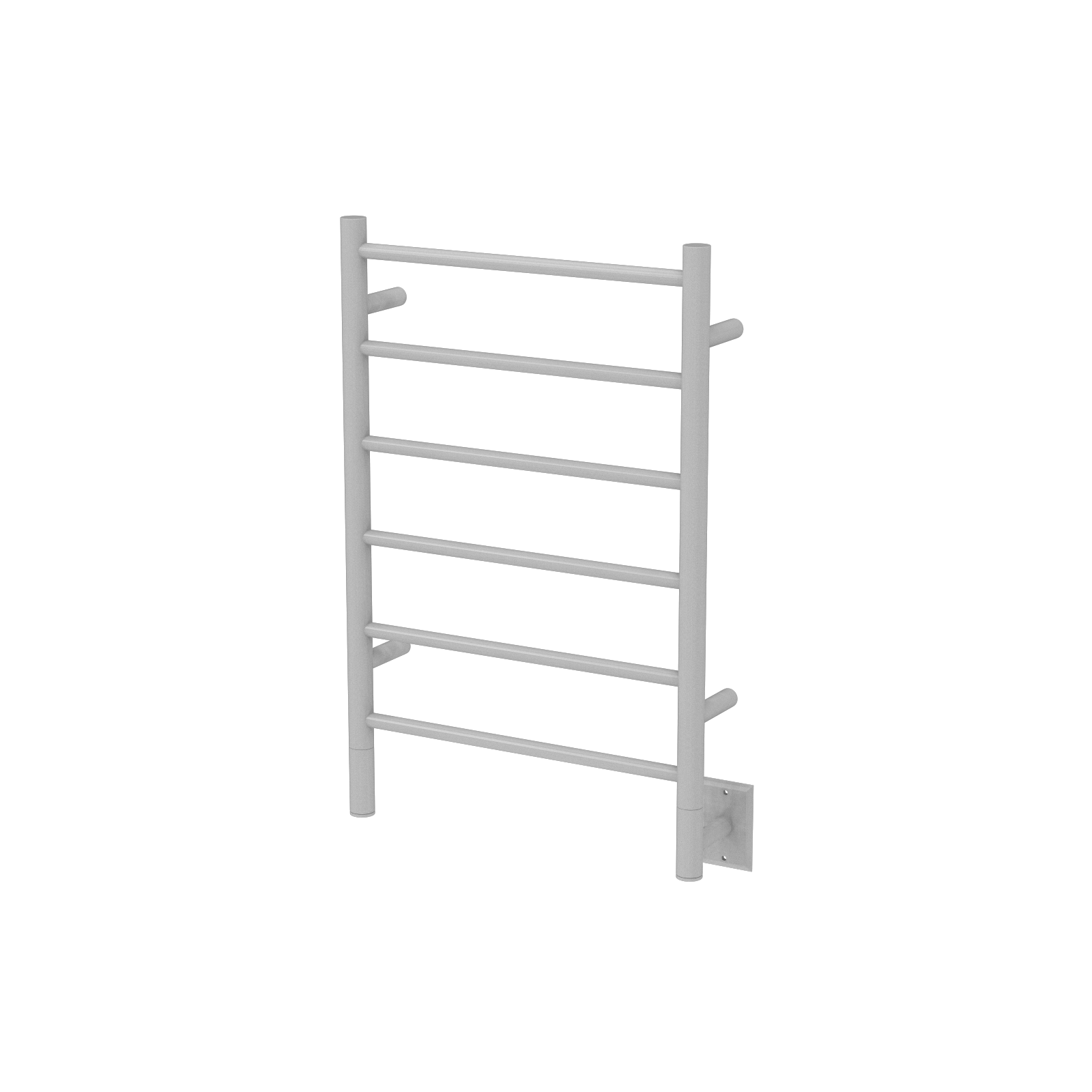 White Towel Warmer, Amba Jeeves J Straight, Hardwired, 6 Bars, W 21" H 31"