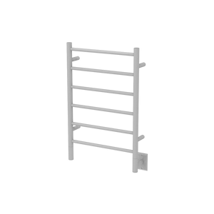 White Towel Warmer, Amba Jeeves J Straight, Hardwired, 6 Bars, W 21" H 31"