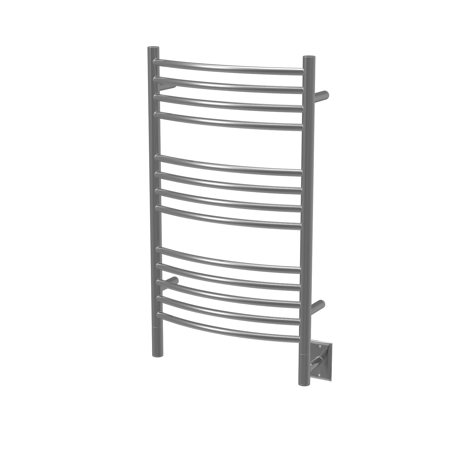 Brushed Towel Warmer, Amba Jeeves C Curved, Hardwired, 13 Bars, W 21" H 36"