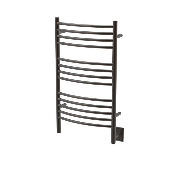 Oil Rubbed Bronze Towel Warmer, Amba Jeeves C Curved, Hardwired, 13 Bars, W 21" H 36"