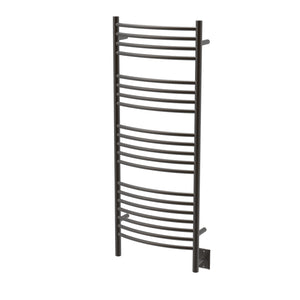 Oil Rubbed Bronze Towel Warmer, Amba Jeeves D Curved, Hardwired, 20 Bars, W 21" H 53"