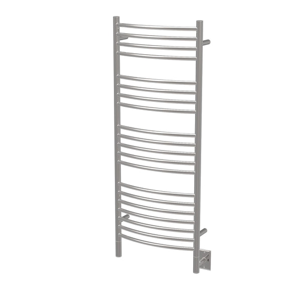 Polished Towel Warmer, Amba Jeeves D Curved, Hardwired, 20 Bars, W 21" H 53"