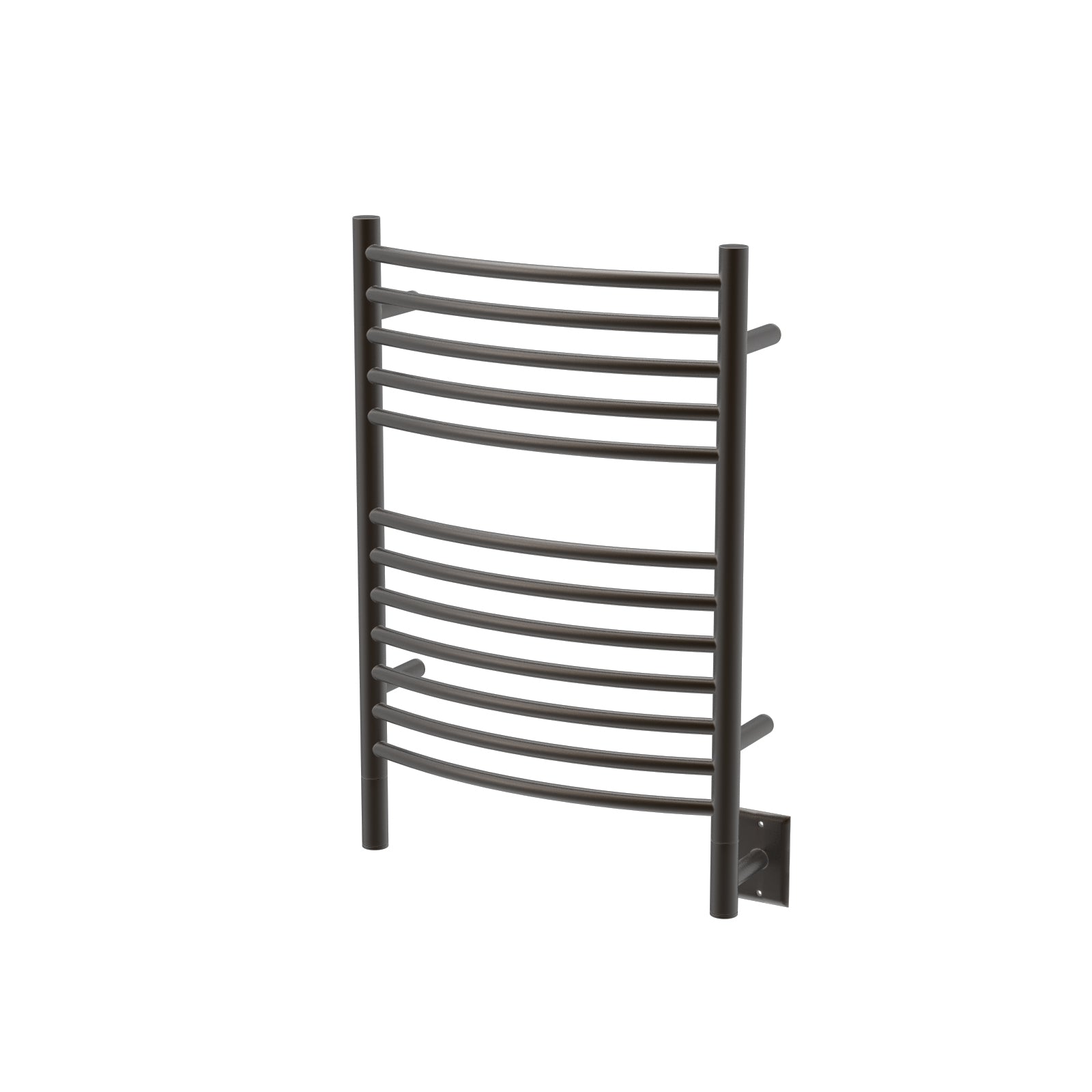 Oil Rubbed Bronze Towel Warmer, Amba Jeeves E Curved, Hardwired, 12 Bars, W 21" H 31"