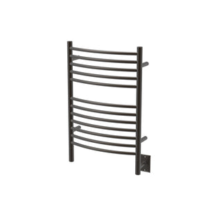 Oil Rubbed Bronze Towel Warmer, Amba Jeeves E Curved, Hardwired, 12 Bars, W 21" H 31"