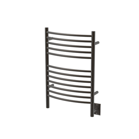 Oil Rubbed Bronze Towel Warmer, Amba Jeeves E Curved, Hardwired, 12 Bars, W 21" H 31"