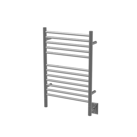 Brushed Towel Warmer, Amba Jeeves E Straight, Hardwired, 12 Bars, W 21" H 31"