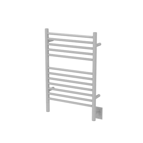 White Towel Warmer, Amba Jeeves E Straight, Hardwired, 12 Bars, W 21" H 31"