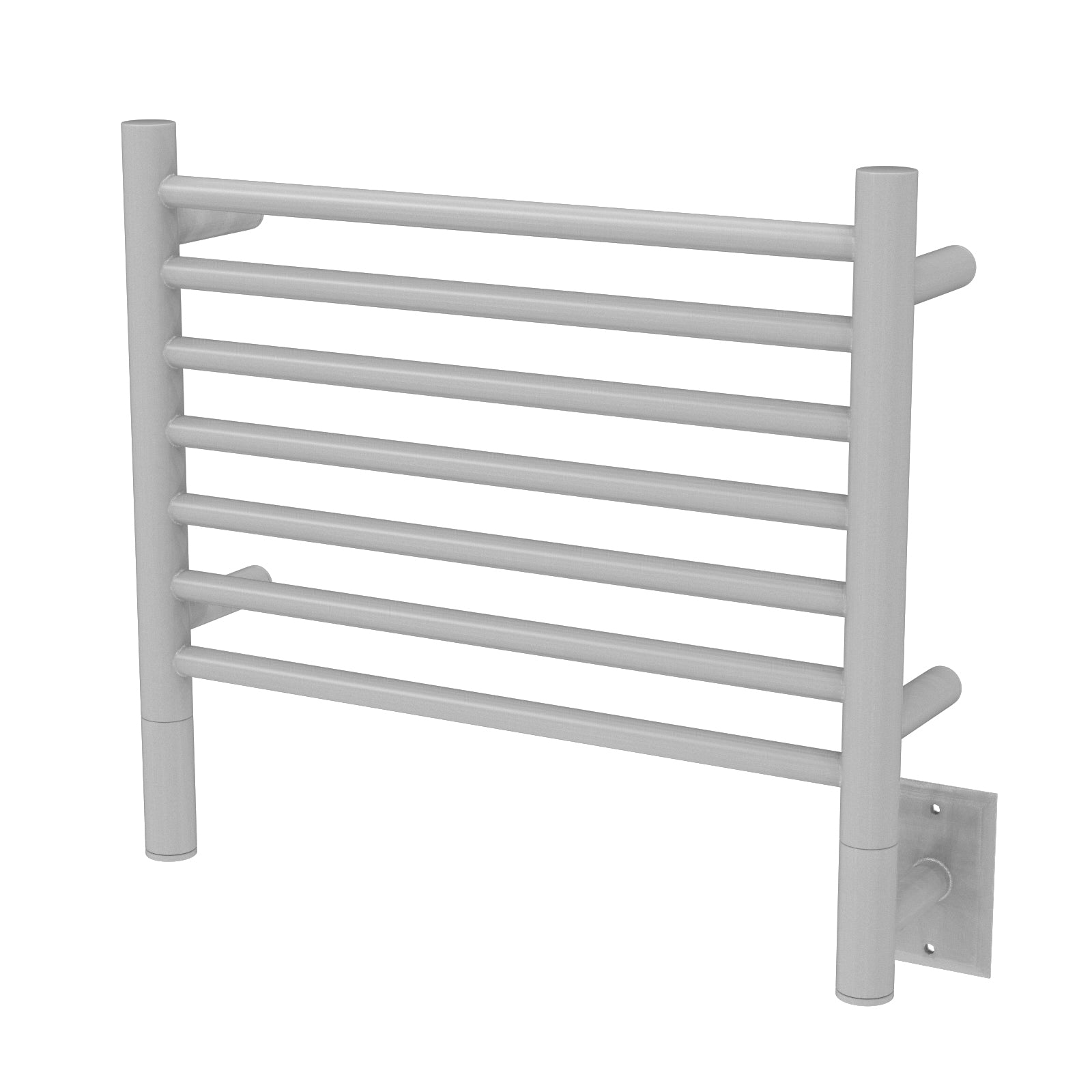 White Towel Warmer, Amba Jeeves H Straight, Hardwired, 7 Bars, W 21" H 18"