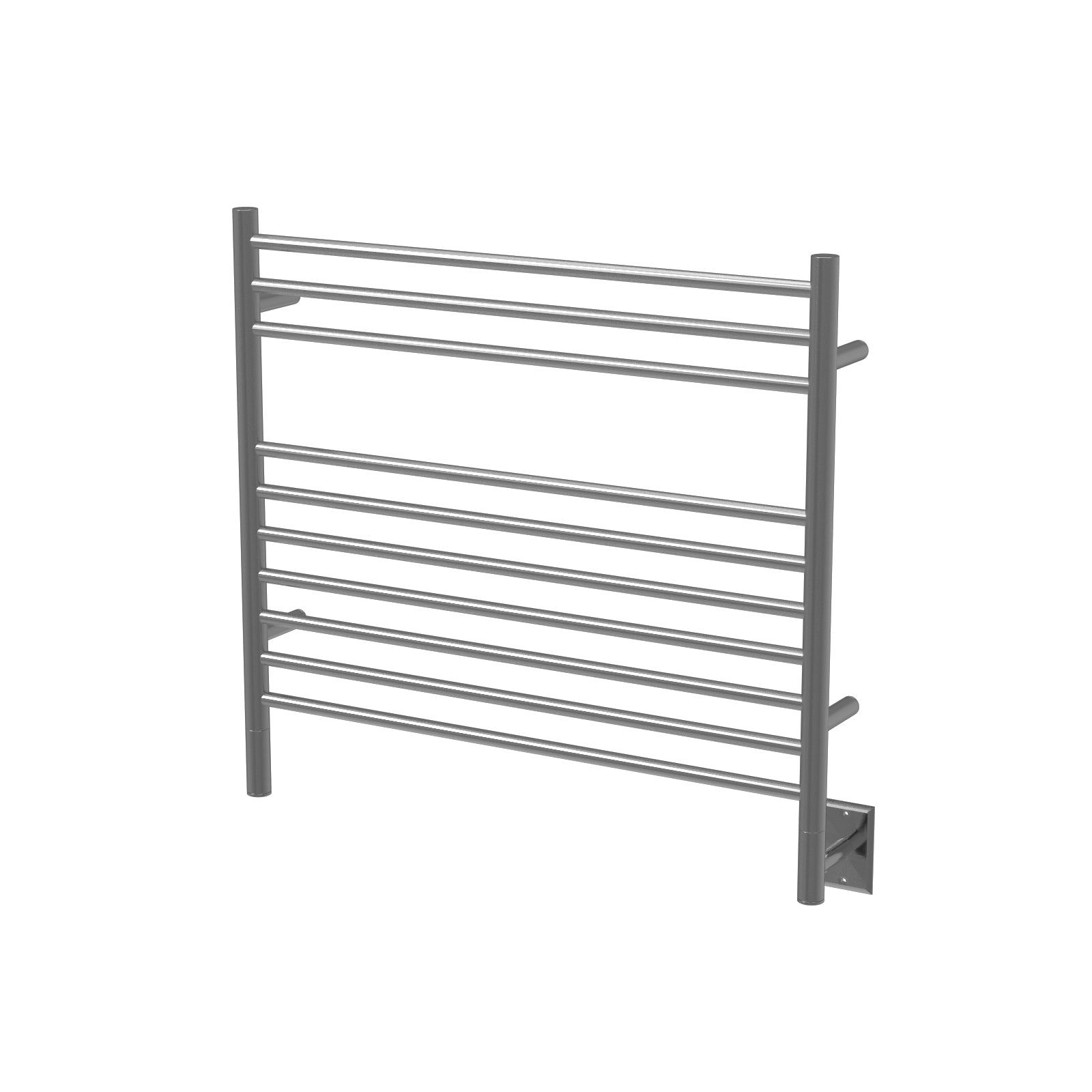 Brushed Towel Warmer, Amba Jeeves K Straight, Hardwired, 10 Bars, W 30" H 27"