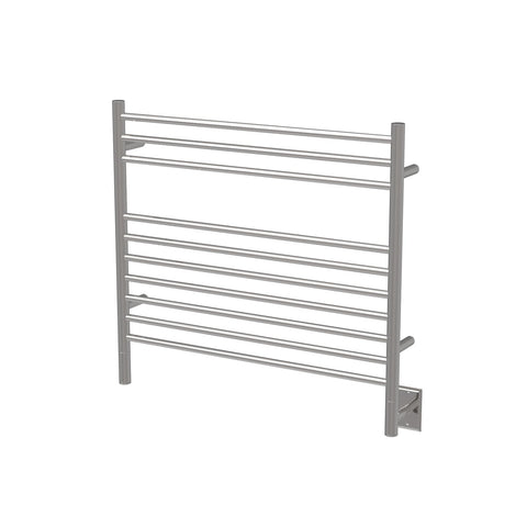 Polished Towel Warmer, Amba Jeeves K Straight, Hardwired, 10 Bars, W 30" H 27"