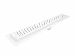 16 Inch White Linear Shower Drain, Broken Lane Design by SereneDrains