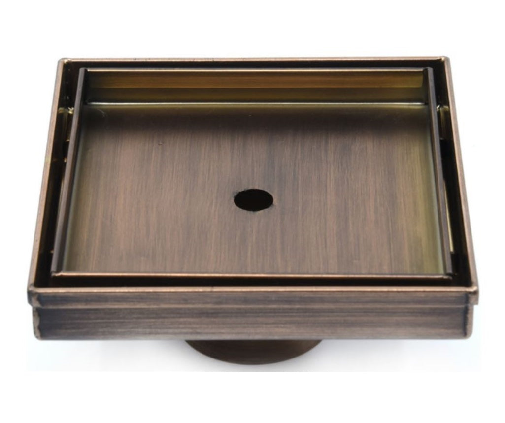 SereneDrains 5 Inch Square Tile-in Drain, Tile Floor Drain
