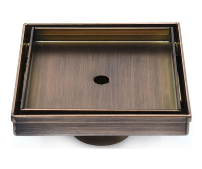 SereneDrains 5 Inch Square Tile-in Drain, Tile Floor Drain