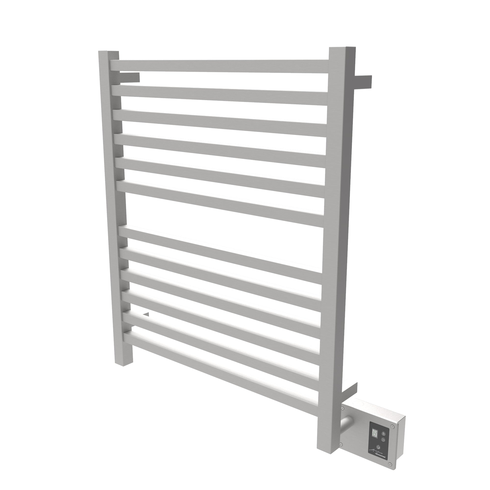 Brushed Towel Warmer, Amba Quadro Model Q2833B, 12 Bars Towel Warmer