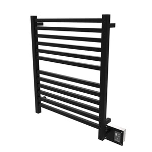 Matte Black Towel Warmer, Amba Quadro Model Q2833MB, 12 Bars Towel Warmer