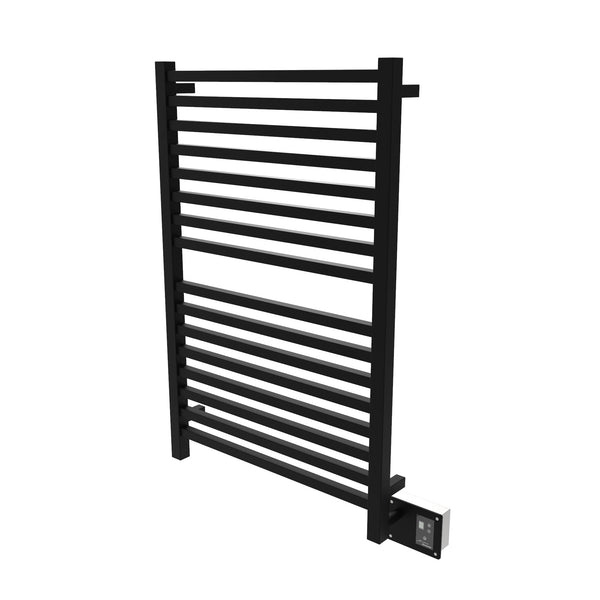 Matte Black Towel Warmer, Amba Quadro Model Q2842MB, 16 Bars Towel Warmer