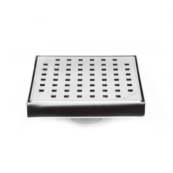 SereneDrains 6 inch Square Shower Drain Cover Polished Chrome