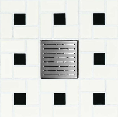 SereneDrains 6 inch Square Shower Drain Cover Polished Chrome
