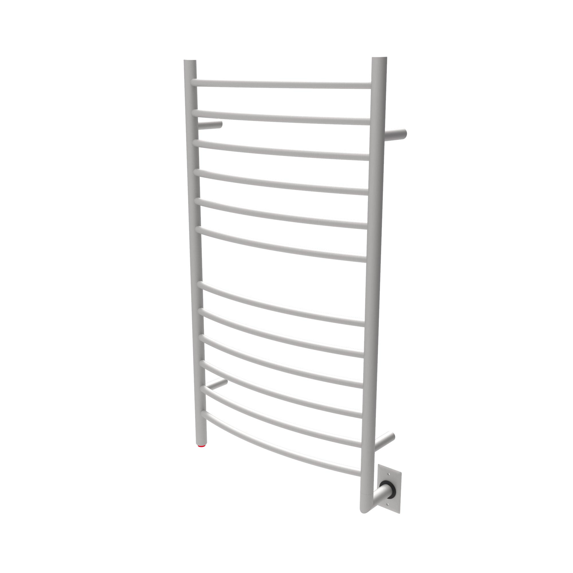 Brushed Towel Warmer, Amba Radiant Hardwired Curved, 12 Bars Towel Warmer