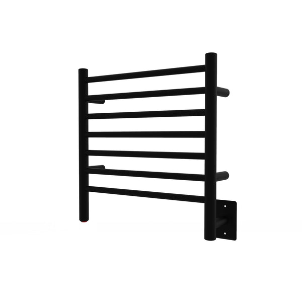 Matte Black Towel Warmer, Amba Radiant Small 7 Bars Towel Warmer