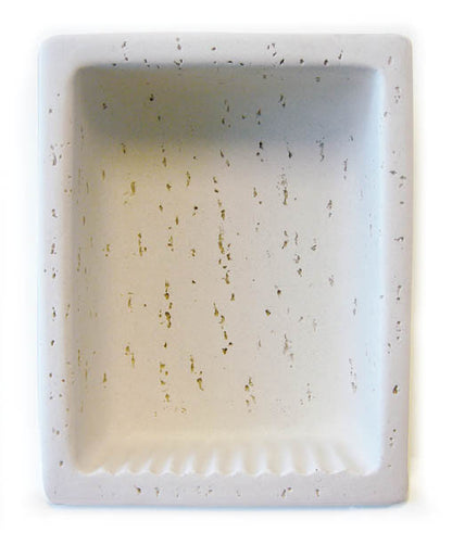 Cast Stone Rectangular Shower Recess Niche in Mocha and Ivory