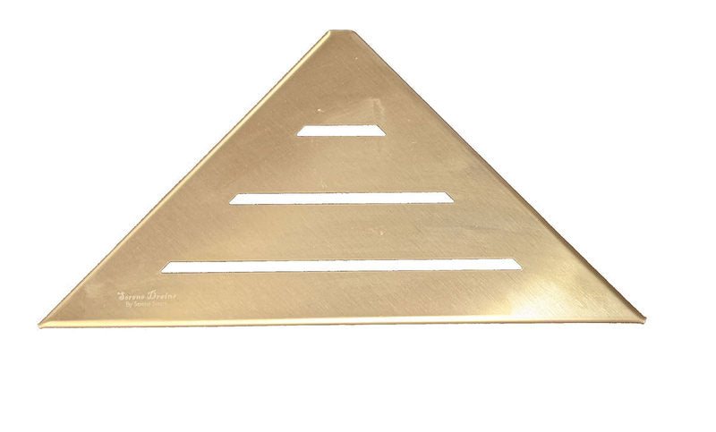 Wall Mounted Satin Gold 9 Inch Triangle Shower Shelf