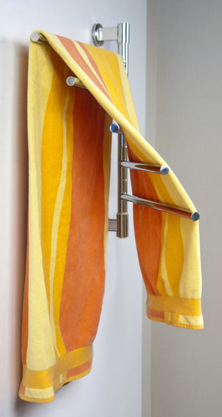 Polished Towel Warmer, Amba Swivel Jack Model, 5 Bars Towel Warmer