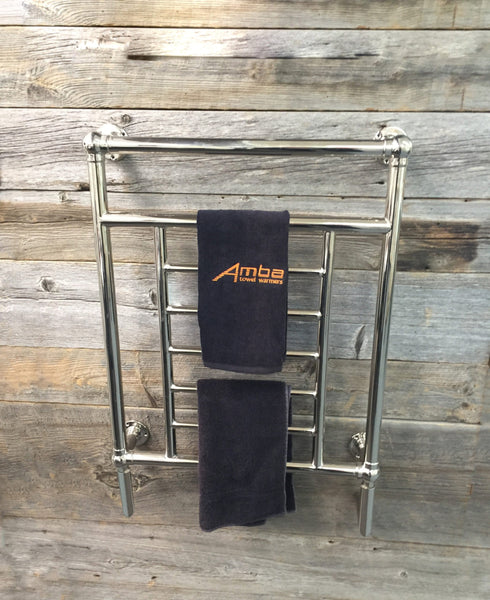 Polished Towel Warmer, Amba Traditional Model T-2536PN, 8 Bars Towel Warmer