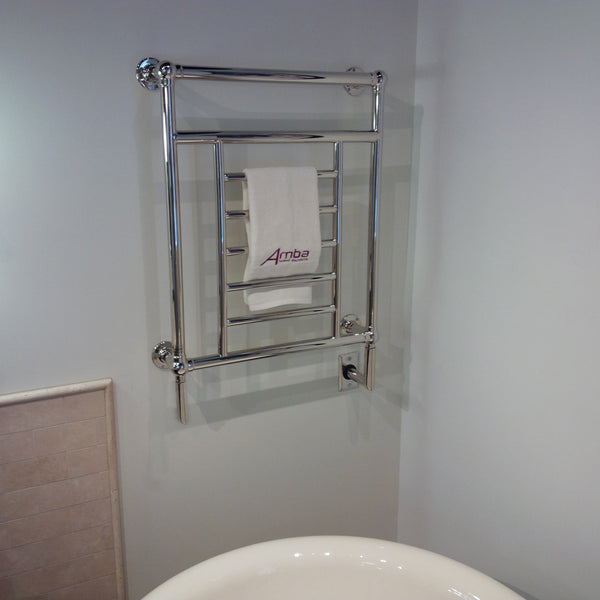 Polished Towel Warmer, Amba Traditional Model T-2536PN, 8 Bars Towel Warmer