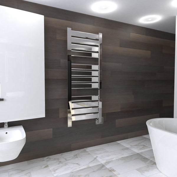 Polished Towel Warmer, Amba Vega Model V2356P, 12 Bars Towel Warmer