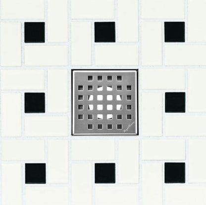 SereneDrains 4 Inch Shower Drain, Brushed Nickel